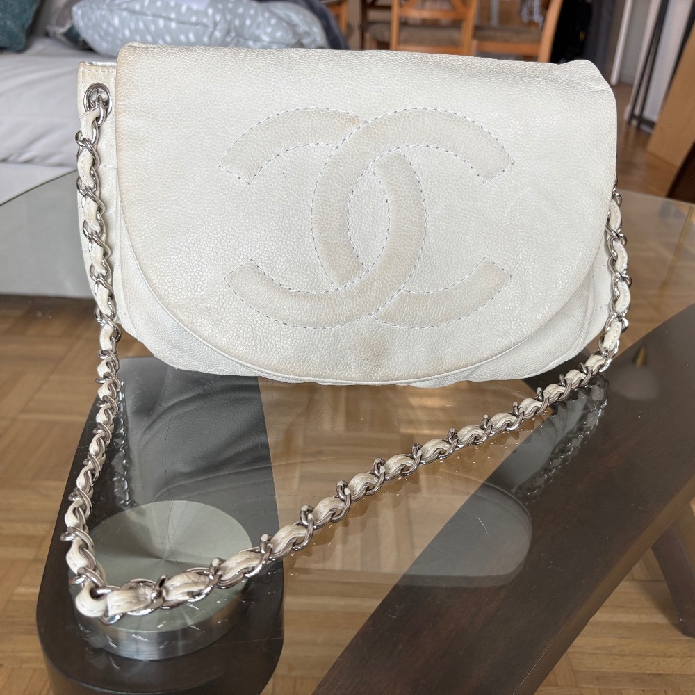 Chanel Half Moon Ivory/Off white
